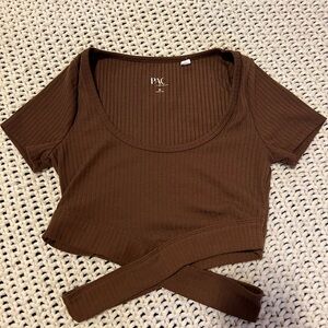 Brown Crop Top